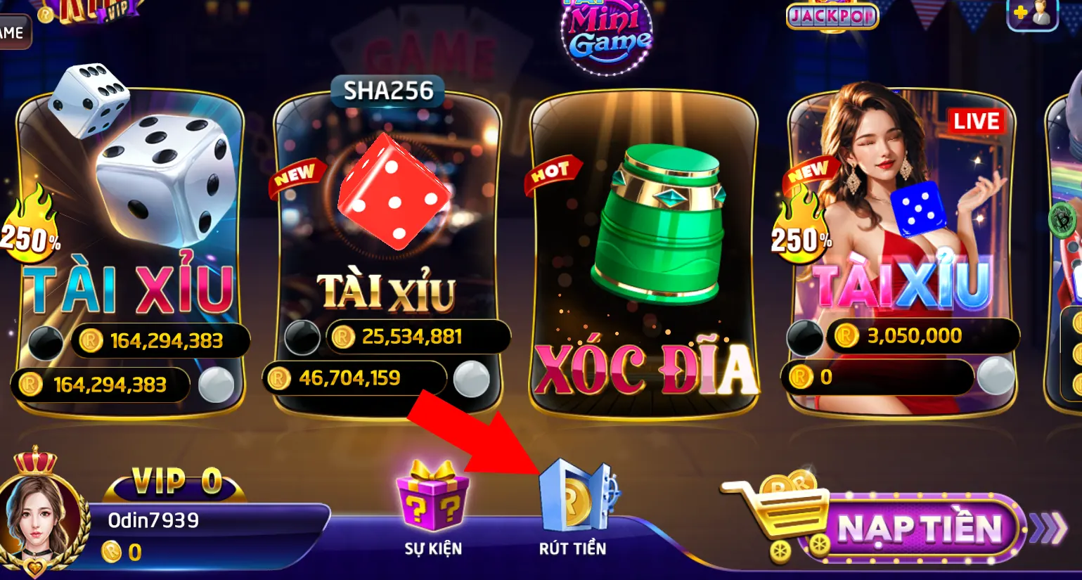 huong dan rut tien rikvip